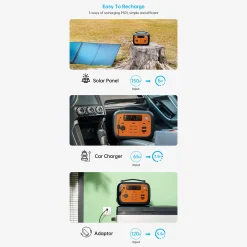 OUKITEL P501E 500W (1000W Peak) Stromerzeuger Power Station 505WH Tragbare Stromgenerator Solargenerator Mobiler Stromspeicher Power Station Für Notstrom Camping Emergecy Zu Hause -Garten- & Gewächshäuser Geschäft d9a51755e306e245e455411fb4814f65