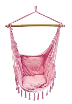 IWHome Hängesessel DIONA Mit Fransen Altrosa