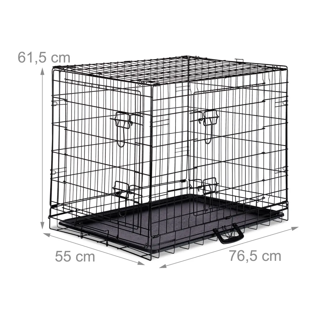 Relaxdays Faltbarer Hundekäfig Größe S-XXXL 4 Relaxdays Faltbarer Hundekäfig Größe S-XXXL – Bild 4