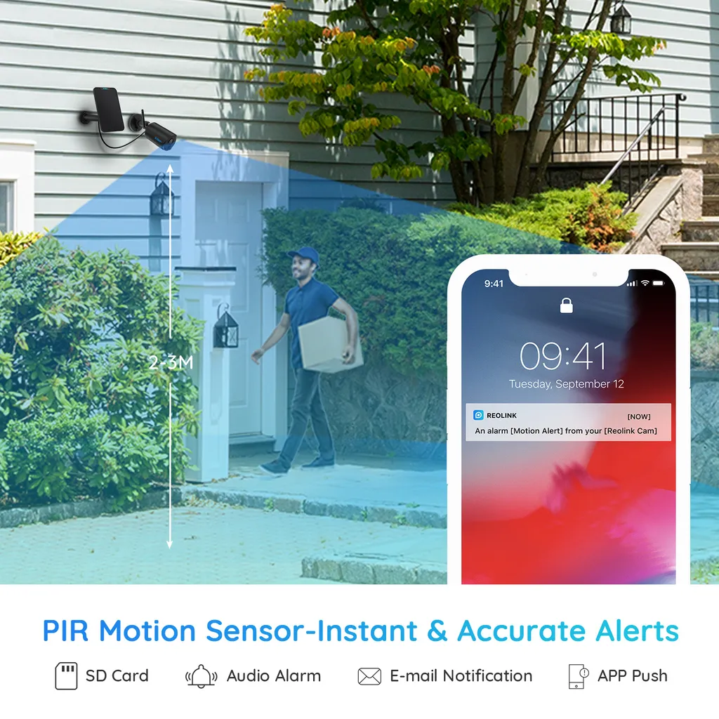 Reolink Kabellose Solar-/Akku WLAN IP-Überwachungskamera Outdoor Mit PIR-Bewegungsmelder, IR-Nachtsicht, 2-Wege-Audio, 1080P Argus Eco + 4MP Argus 3 Pro Mit Solarpanel--Bündel 8 Reolink Kabellose Solar-/Akku WLAN IP-Überwachungskamera Outdoor Mit PIR-Bewegungsmelder, IR-Nachtsicht, 2-Wege-Audio, 1080P Argus Eco + 4MP Argus 3 Pro Mit Solarpanel--Bündel – Bild 8