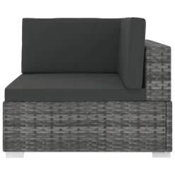 VidaXL Modular-Sofa-Eckteil 1 Stk. + Auflagen Poly Rattan Grau -Garten- & Gewächshäuser Geschäft d9b8435f9045d388b3f39e4c7e2119ad