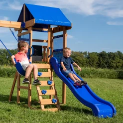 Backyard Discovery Spielturm Aurora Aus Holz | XXL Spielhaus Für Kinder Mit Rutsche, Schaukeln Und Kletterleiter | Stelzenhaus Für Den Garten -Garten- & Gewächshäuser Geschäft d9e4867d18a9e5d800f8c1c478942cba