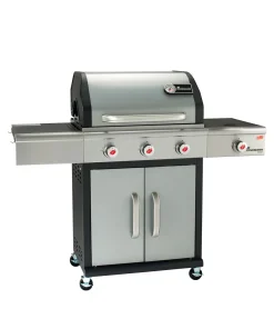 Landmann Gasgrillwagen Triton 3.1 Mit Seitenbrenner Und Blauen LED Reglern
