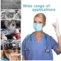 ANNEW 200 Stück 3-lagig Schutzmaske, Mundschutz, Hygienemaske, Atemschutz, Einweg-Atemmaske, Chirurgische Gesichtsmaske -Garten- & Gewächshäuser Geschäft d9f715cc10fa12c35d85d59dc548e36c