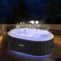 AREBOS Whirlpool Mit LED Beleuchtung, Aufblasbar, In- & Outdoor,190x120 Cm Oval, 2 Personen, 90 Massagedüsen, Mit Heizun, 550 Liter, Inkl. Abdeckung 18 AREBOS Whirlpool Mit LED Beleuchtung, Aufblasbar, In- & Outdoor,190x120 Cm Oval, 2 Personen, 90 Massagedüsen, Mit Heizun, 550 Liter, Inkl. Abdeckung -Garten- & Gewächshäuser Geschäft da704a465d9e2183dba9e075bff8acc3
