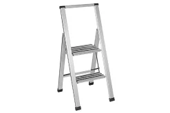 Wenko Alu-Design Klapptrittleiter 2-stufig Silber -Garten- & Gewächshäuser Geschäft da7f07913a64a59c3aff4c9533e9f677 1