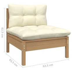 VidaXL 5-tlg. Garten-Lounge-Set Mit Kissen Honigbraun Kiefernholz -Garten- & Gewächshäuser Geschäft dad4c3496539752cb4ccfacd42bcca54