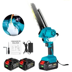 Yofidra 6 Zoll Bürstenlose Elektrokettensägen Garten Handkettensäge Mit 2 Akkus