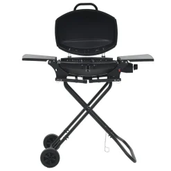 VidaXL Tragbarer Gasgrill Mit Brenner Schwarz