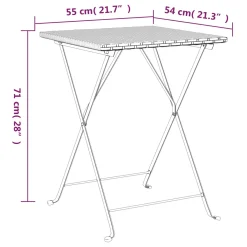 VidaXL Bistrotisch Klappbar Braun 55x54x71 Cm Poly Rattan -Garten- & Gewächshäuser Geschäft db3893b87dead1f01ef8bdc9f63b77b0