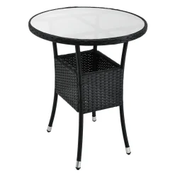 Juskys Polyrattan Balkon Set Bayamo 2 Personen – Tisch Mit Glasplatte & 2 Stühlen – Wetterfeste Balkonmöbel – Auflagen Waschbar – Schwarz – Grau -Garten- & Gewächshäuser Geschäft db45ca7861c93df6b104b82fdcd3aa66