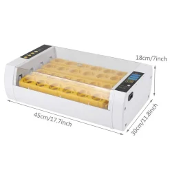 Topchances Inkubator Automatische Brutmaschine Vollautomatisch 24-Inkubator-Brutapparat Mit Automatischem Turner, Temperatur- Und Feuchtigkeitsregelung Für Huhn Enten Gänse Geflügel Taube Wachtel -Garten- & Gewächshäuser Geschäft db8812d9670fd8a809258b908d7e7400