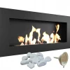 Kratki Wandkamin Bioethanol DELTA Rechts Deko Steine Set GESCHENKE