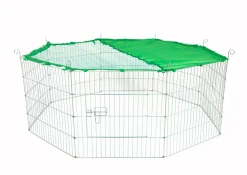 Dehner Kleintier Freilaufgehege Magnus, Mit Sonnenschutz, Ø Ca. 140 Cm, Höhe 56 Cm, Metall