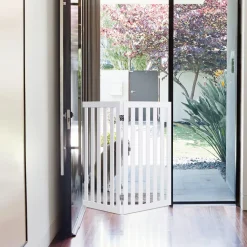 COSTWAY Absperrgitter Hunde 89cm Hoch, Schutzgitter Holz Klappbar, Treppengitter Hundeabsperrgitter Flexibel Türschutzgitter (Weiß-Verlängerung) -Garten- & Gewächshäuser Geschäft dbcbadc8ba122ec9d67a79bcd53ddc9b