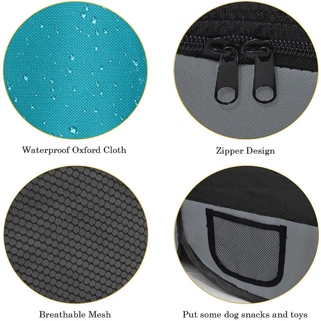 Mucola Welpenlaufstall Faltbar Welpenauslauf Tierlaufstall Laufstall Türkis 3 Mucola Welpenlaufstall Faltbar Welpenauslauf Tierlaufstall Laufstall Türkis – Bild 3