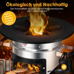 KESSER® Raketenofen Inkl. Grillpfanne Aus Gusseisen Mit Tragetasche Dutch Oven BBQ Rakete Holzofen Camping Campingkocher Campinggrill, Edelstahl, Farbe:Silber 15 KESSER® Raketenofen Inkl. Grillpfanne Aus Gusseisen Mit Tragetasche Dutch Oven BBQ Rakete Holzofen Camping Campingkocher Campinggrill, Edelstahl, Farbe:Silber -Garten- & Gewächshäuser Geschäft dbe47f6f574dad7de0f6d86eae445258