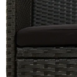 VidaXL 3-Sitzer-Gartensofa Mit Kissen Schwarz Poly Rattan -Garten- & Gewächshäuser Geschäft dbf914e24cb82031480c8833dbd99c24