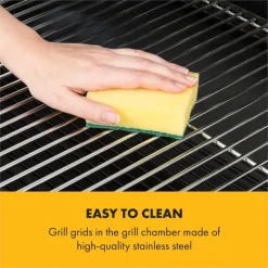 Klarstein Beef Brisket Smoker Grill | Holzkohlegrill/Smoker | Rostfreie Grillroste Aus Edelstahl | Thermometer Im Deckel | 2 Große Räder -Garten- & Gewächshäuser Geschäft dc115b46e916c8689401b3268ad40480