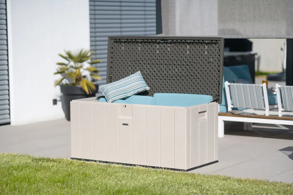 Lifetime Kunststoff Kissenbox "Harmony", Polsteraufbewahrung, 568 L Lichtgrau 72 X 151 X 70 Cm (L X B X H) 28 Lifetime Kunststoff Kissenbox "Harmony", Polsteraufbewahrung, 568 L Lichtgrau 72 X 151 X 70 Cm (L X B X H) – Bild 28