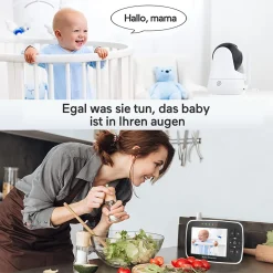 Bioby Babyphone Mit Kamera Mit 3,5-Zoll-LCD Digital Bildschirm Und Nachtsichtkamera, HD 720P-Video, Zwei-Wege-Audio, 360 ° Weitwinkel -Garten- & Gewächshäuser Geschäft dc8f4a0af162d5642a7ae3dfec37df41