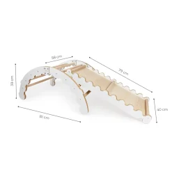 MAMOI® Kletterbogen Mit Rutsche, Kletterdreieck, Baby Klettern, Regenbogenwippe Aus Holz, Holzbogen Für Kinder, Rutschbrett Für Spielplatz, Klettergerüst Indoor Ab 1/2/3 Jahre 7 MAMOI® Kletterbogen Mit Rutsche, Kletterdreieck, Baby Klettern, Regenbogenwippe Aus Holz, Holzbogen Für Kinder, Rutschbrett Für Spielplatz, Klettergerüst Indoor Ab 1/2/3 Jahre -Garten- & Gewächshäuser Geschäft dcf42778c72b52b6897a7ce23280515d