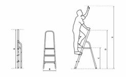 FORTENA Haushaltsleiter Mit 5 Stufen – Profi-Leiter Aus Aluminium, 3m Arbeitshöhe, Bis Zu 120 Kg Belastung, Stehleiter Für Haus Und Wohnung -Garten- & Gewächshäuser Geschäft dcf77058cf247c36a8366245a4cf2f3d
