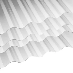 GHS Dachplatten-Set 3x3 M, PVC-Welldachplatten Profil 76/18 Mm, Farblos Klar