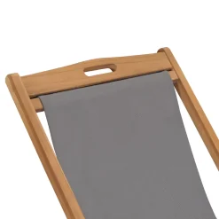 VidaXL Strandstuhl Klappbar Massivholz Teak Grau -Garten- & Gewächshäuser Geschäft dd36d1bc3d0f861409889694bb8e18a6