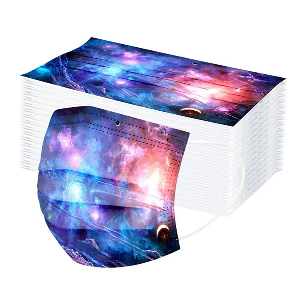 Redcoringe 100 Stk Kinder 3-lagige Einwegmasken Starry Sky Gesichtsmaske Mundmaske Staubdicht Für Jungen Mädchen 1 Redcoringe 100 Stk Kinder 3-lagige Einwegmasken Starry Sky Gesichtsmaske Mundmaske Staubdicht Für Jungen Mädchen