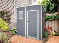 Keter Manor Pent Geräteschuppen B 183,5 X T 111 X H 200 Cm Gartenschuppen, Farbe Grau -Garten- & Gewächshäuser Geschäft ddda26247b54a3661c288d27b6c39530