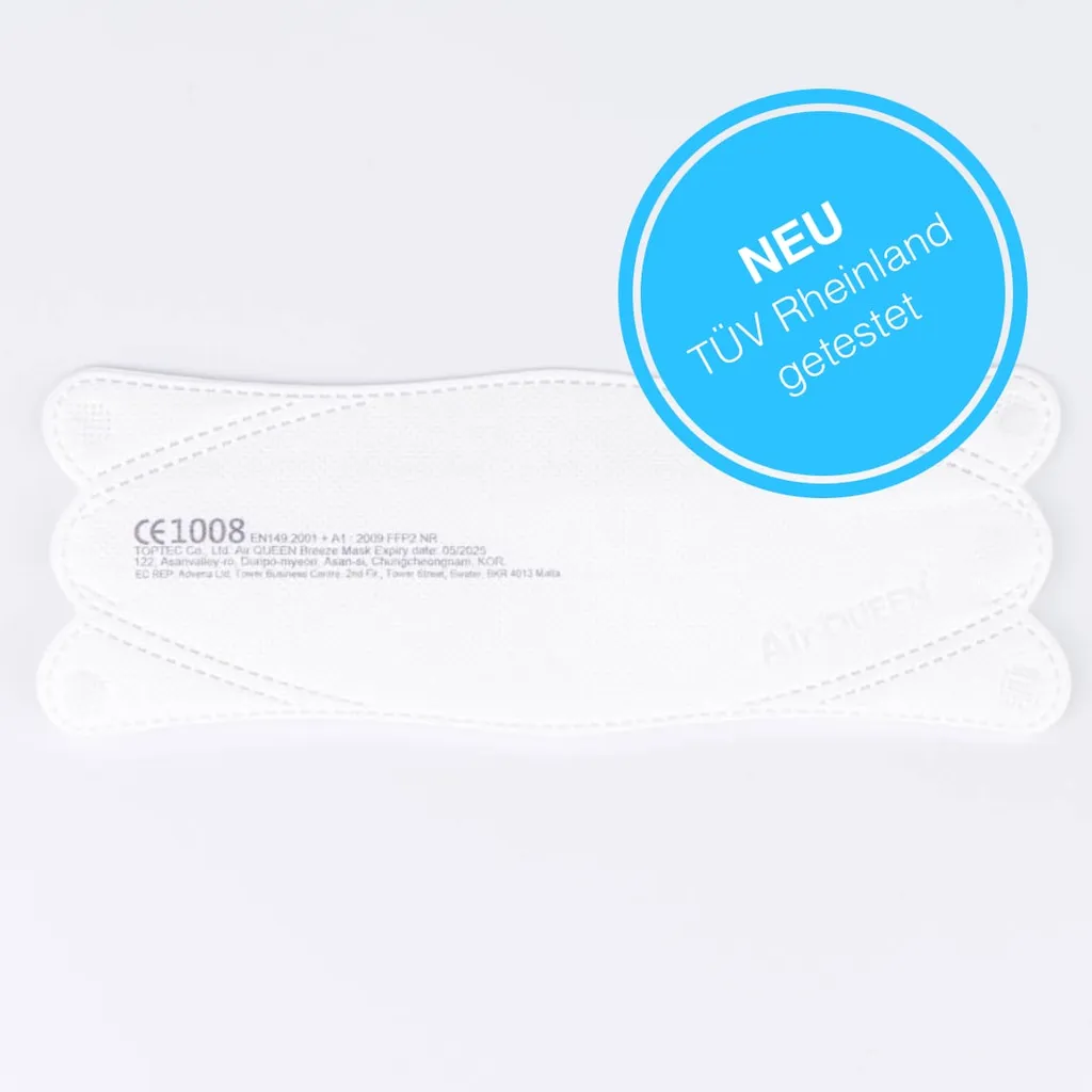 WardWiz Deutschland GmbH Airqueen Breeze Ffp2 Nanofilter-Maske 1 St 5 WardWiz Deutschland GmbH Airqueen Breeze Ffp2 Nanofilter-Maske 1 St – Bild 5