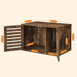 FEANDREA Katzentoilette, Katzenhaus, Stark Und Langlebig, Lamellentür, Mit Türen, Vintagebraun PCL003X01 -Garten- & Gewächshäuser Geschäft ddfe2da3e5ba20b2b249b2bd91e30600