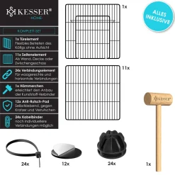 KESSER® Freigehege Gittergehege Für Kaninchen Aus Metallgitter XXL Inkl. Tür Kleintiergehege Meerschweinchen Gehege Freilauf, Kleintierkäfig Laufgitter Hasenstall Für Innen - Draußen , Farbe:Schwarz, Größe:Einzeln 17 KESSER® Freigehege Gittergehege Für Kaninchen Aus Metallgitter XXL Inkl. Tür Kleintiergehege Meerschweinchen Gehege Freilauf, Kleintierkäfig Laufgitter Hasenstall Für Innen - Draußen , Farbe:Schwarz, Größe:Einzeln -Garten- & Gewächshäuser Geschäft de0bbe22842fc0a910d9a869d9805690