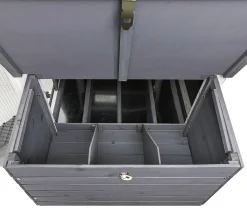 MyAnimal XXL Hühnerstall MH-22 - Wetterfest & Winterfest - Hochwertiges Kiefernholz (Grau) - Für 8 Hühner - Nistkasten - Trennbare Etagen - Sitzstange - Türverriegelungen - Hühnerhaus -Garten- & Gewächshäuser Geschäft de32f88303ea7cf6907307ddddfa763d