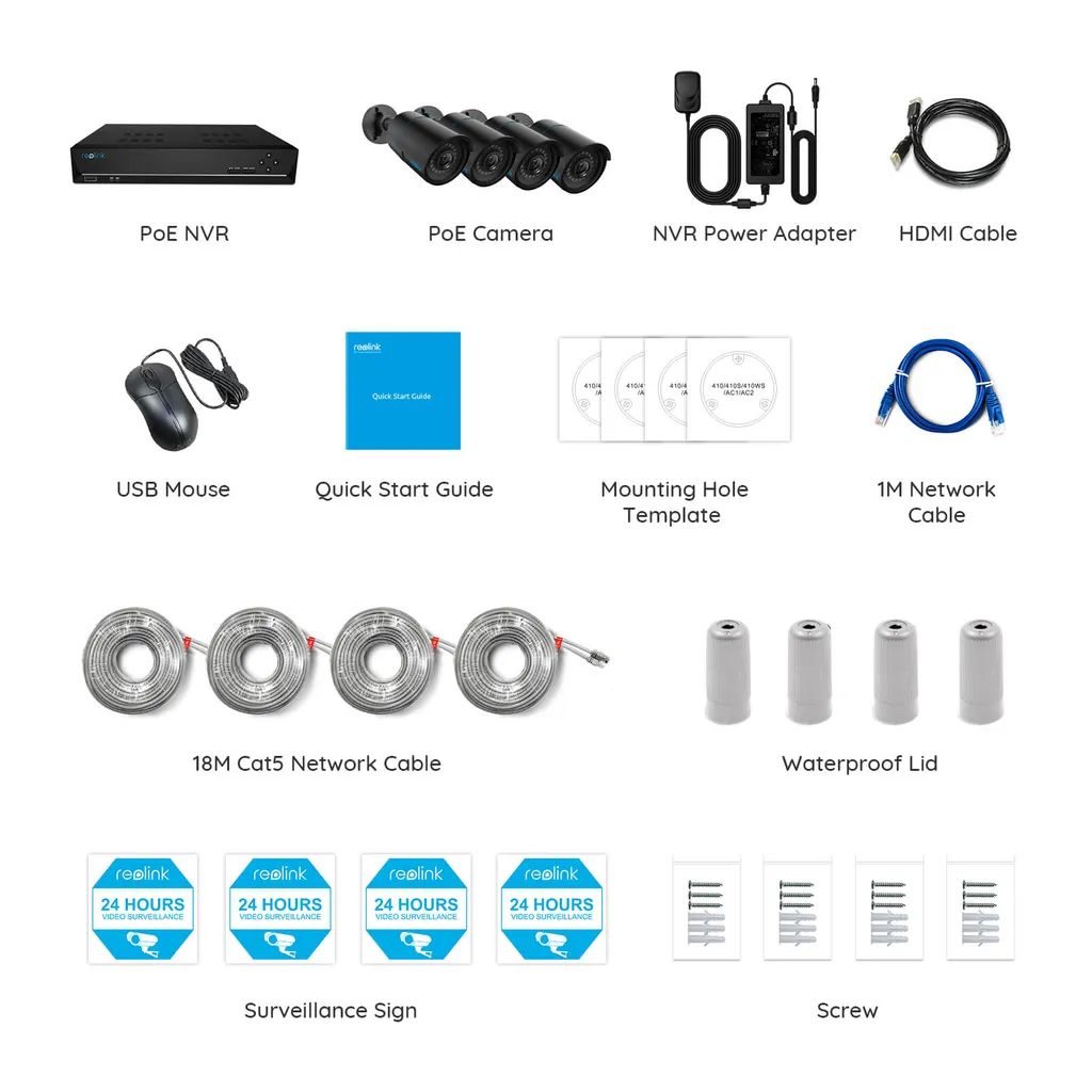 Reolink 5MP Überwachungskamera Set, 4XPoE IP-Überwachung Aussen Mit Smarter Personenerkennung Und Fahrzeugerkennung, 8CH 2TB HDD NVR Für 24/7 Videoüberwachung, RLK8-510B4-A Schwarz 10 Reolink 5MP Überwachungskamera Set, 4XPoE IP-Überwachung Aussen Mit Smarter Personenerkennung Und Fahrzeugerkennung, 8CH 2TB HDD NVR Für 24/7 Videoüberwachung, RLK8-510B4-A Schwarz – Bild 10