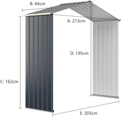 COSTWAY Gerätehaus Metall, Erweitert-213 X 191 X 195 Cm, Geräteschuppen Abschließbar, Gartenhaus Mit 4 Luftschlitzen & Schiebetür, Garten Schuppen Für Rasenmäher Fahrräder, Metallschuppen Outdoor 11 COSTWAY Gerätehaus Metall, Erweitert-213 X 191 X 195 Cm, Geräteschuppen Abschließbar, Gartenhaus Mit 4 Luftschlitzen & Schiebetür, Garten Schuppen Für Rasenmäher Fahrräder, Metallschuppen Outdoor -Garten- & Gewächshäuser Geschäft de9ccbcc05baa2aab78e351eaef99bd5