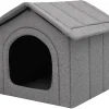 Hobbydog Hundehütte Hundeecke Ruhebereich Zwinger Tierheim Hundezwinger Haustierhütte Haustierzwinger Graphit Ökoleinen R2: 44 X 38 X 53 Cm