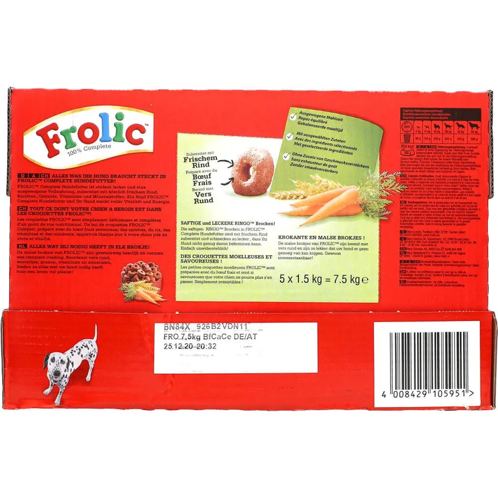 Frolic Mit Rind, Karotten & Getreide (7,50 Kg) 4 Frolic Mit Rind, Karotten & Getreide (7,50 Kg) – Bild 4