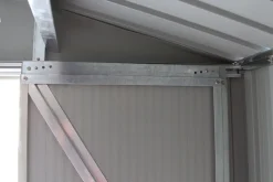 COSTWAY Gerätehaus Geräteschuppen 213x127x185cm Gartenhaus Inkl. Metallfundament Metall Dunkelgrau -Garten- & Gewächshäuser Geschäft df54b81fbbf8db446ed5a442ec5c8f86