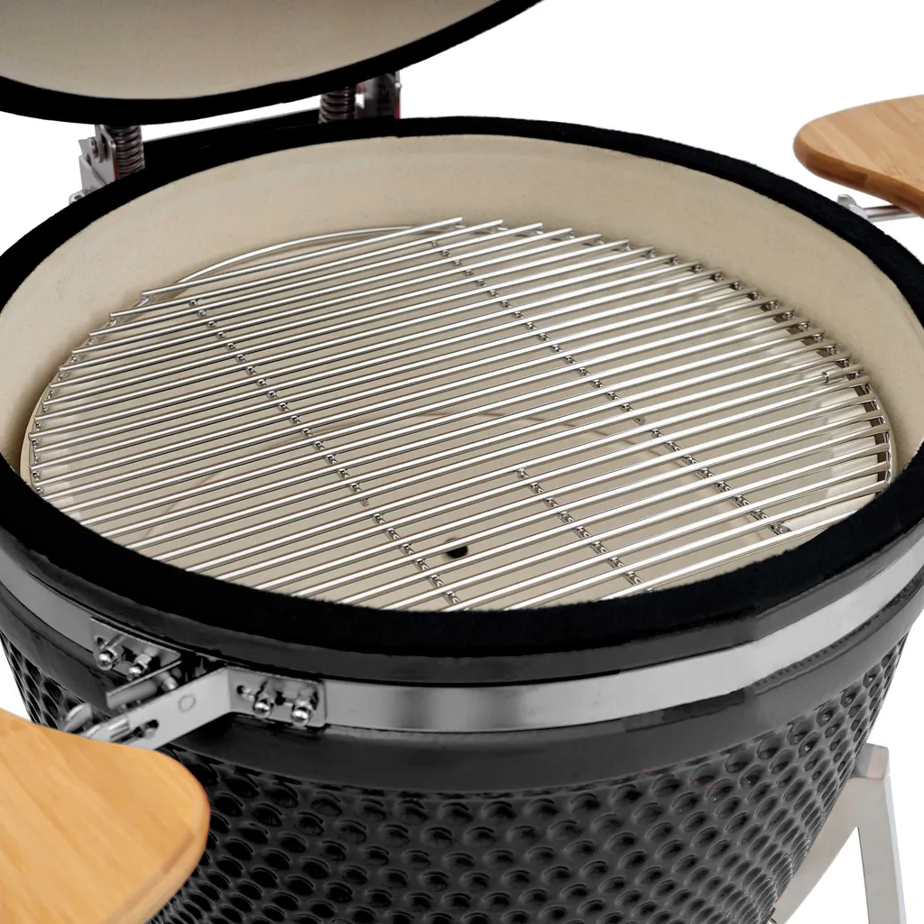 BBQ-Toro Kamado Grill Holzkohlegrill Ø 46 Cm "KURO" Mit Bambusablage, Thermometer, Schwarz 5 BBQ-Toro Kamado Grill Holzkohlegrill Ø 46 Cm "KURO" Mit Bambusablage, Thermometer, Schwarz – Bild 5