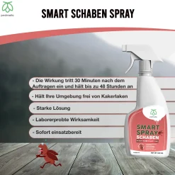 Pestmatic Smart Spray Gegen Schaben Und Kakerlaken 500 Ml, Insektizid In Sprayflasche Für Laufende Insekten, Gebrauchsfertig, Einfache Anwendung Langanhaltender Schutz Schnelle Wirkung -Garten- & Gewächshäuser Geschäft df6c913156f337bef561764956fb1ca1