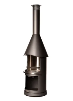 BUSCHBECK Edelstahlgrillkamin Sydney Dunkelgrau Maße L72 X B72 X H250 Cm Dunkelgrau