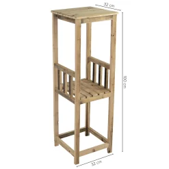 UNUS GARDEN Pflanztisch/ Blumensäule/Gartentisch 1 Ablagefläche Holz -groß 100x32x32 Cm