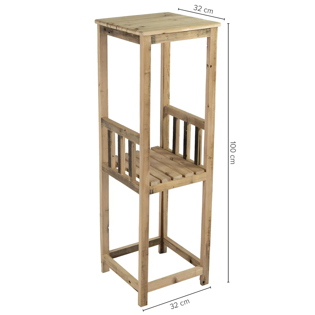 UNUS GARDEN Pflanztisch/ Blumensäule/Gartentisch 1 Ablagefläche Holz -groß 100x32x32 Cm 1 UNUS GARDEN Pflanztisch/ Blumensäule/Gartentisch 1 Ablagefläche Holz -groß 100x32x32 Cm