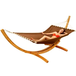 Amanka XXL Hängematte Mit Gestell - Holz Hängemattengestell
