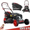 Albatros International STAHLMANN Rasenmäher Benzin Mit Antrieb BR530 – 6,0PS 4,4kW Benzin Rasenmäher Mit Antrieb, 53cm Schnittbreite, Mulchfunktion, Schnitthöhenverstellung, Easy Clean Anschluss, Große Räder, 60L Korb