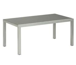 Dehner Ausziehtisch Chicago, Ca. 160/210 X 90 X 74 Cm, Aluminium/Glas, Grau