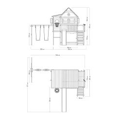 WICKEY Stelzenhaus Smart GreenHouse Mit Schaukel & Rutsche,integriertem Sandkasten Und Großem Spielhaus Mit Massiver Treppe Mit Handlauf, Fenstern, Rollos Und Blumenkasten - Blau 9 WICKEY Stelzenhaus Smart GreenHouse Mit Schaukel & Rutsche,integriertem Sandkasten Und Großem Spielhaus Mit Massiver Treppe Mit Handlauf, Fenstern, Rollos Und Blumenkasten - Blau -Garten- & Gewächshäuser Geschäft e025e74315a6116d127a82a1196db025 1