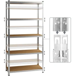 2x Monzana Schwerlastregal 170x75x30cm 350kg 5 MDF-Platten Regal Lagerregal Kellerregal Steckregal Werkstattregal -Garten- & Gewächshäuser Geschäft e0326d6c8b0b35747188545010306f7e